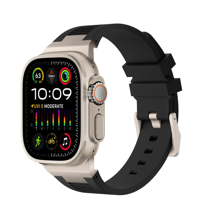 Loners Liquid Silicone Watch Band, For Apple Watch SE 2023 44mm, For Apple Watch Ultra 2 49mm, For Apple Watch Series 9 45mm, For Apple Watch Ultra 49mm, For Apple Watch Series 8 45mm, For Apple Watch SE 2022 44mm