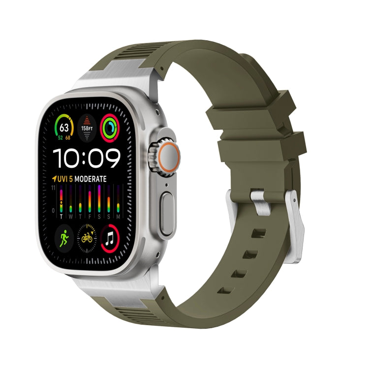 Loners Liquid Silicone Watch Band, For Apple Watch SE 2023 44mm, For Apple Watch Ultra 2 49mm, For Apple Watch Series 9 45mm, For Apple Watch Ultra 49mm, For Apple Watch Series 8 45mm, For Apple Watch SE 2022 44mm
