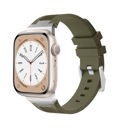 Loners Liquid Silicone Watch Band, For Apple Watch SE 2023 44mm, For Apple Watch Ultra 2 49mm, For Apple Watch Series 9 45mm, For Apple Watch Ultra 49mm, For Apple Watch Series 8 45mm, For Apple Watch SE 2022 44mm