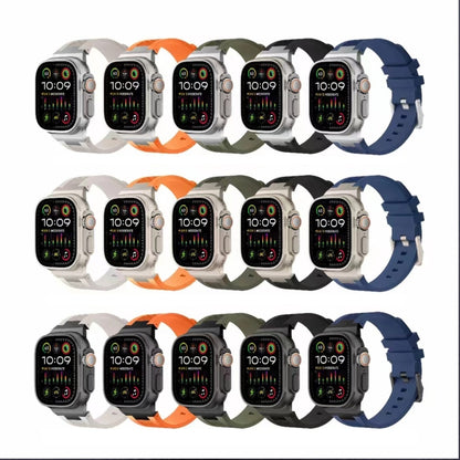 Loners Liquid Silicone Watch Band, For Apple Watch SE 2023 44mm, For Apple Watch Ultra 2 49mm, For Apple Watch Series 9 45mm, For Apple Watch Ultra 49mm, For Apple Watch Series 8 45mm, For Apple Watch SE 2022 44mm