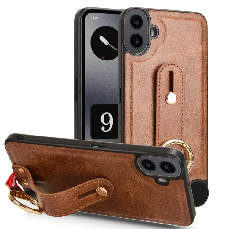 Wristband Leather Back Phone Case, For Nothing Phone 3a Lite, For Nothing CMF Phone 1, For Nothing Phone 2a