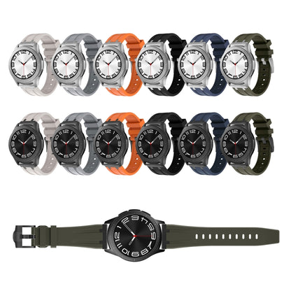 Flat Head Silicone Watch Band, 20mm, 22mm