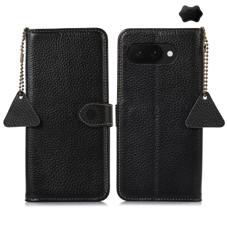 Genuine Leather Litchi Texture RFID Leather Phone Case, For Google Pixel 11 Pro XL, For Google Pixel 11 / 11 Pro, For Google Pixel 10a, For Google Pixel 10 / 9, For Google Pixel 9a, For Google Pixel 10 Pro / 9 Pro
