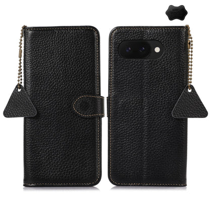 Genuine Leather Litchi Texture RFID Leather Phone Case, For Google Pixel 11 Pro XL, For Google Pixel 11 / 11 Pro, For Google Pixel 10a, For Google Pixel 10 / 9, For Google Pixel 9a, For Google Pixel 10 Pro / 9 Pro