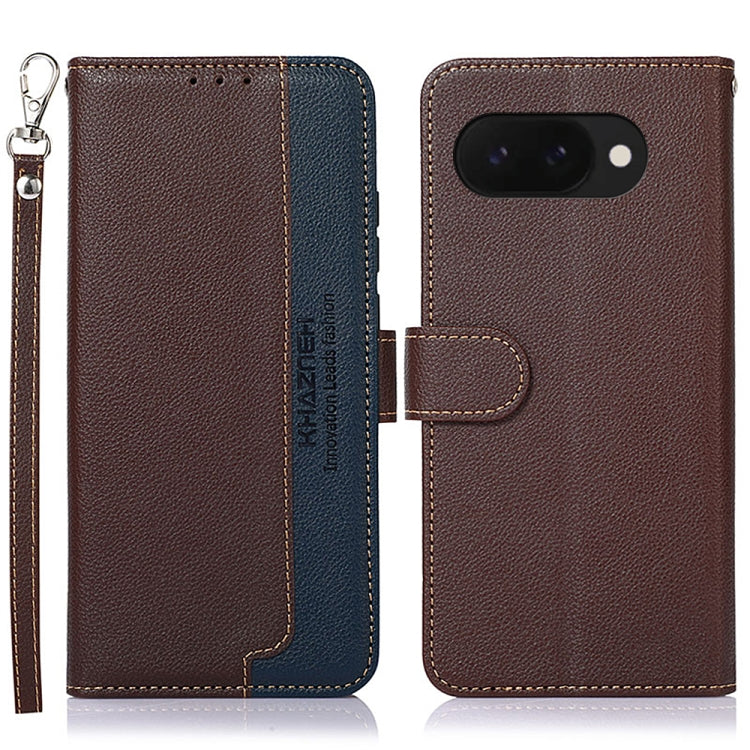 KHAZNEH Litchi Texture Leather RFID Phone Case, For Google Pixel 11 Pro XL, For Google Pixel 11 / 11 Pro, For Google Pixel 10a, For Google Pixel 10 Pro / 9 Pro, For Google Pixel 10 / 9, For Google Pixel 9a