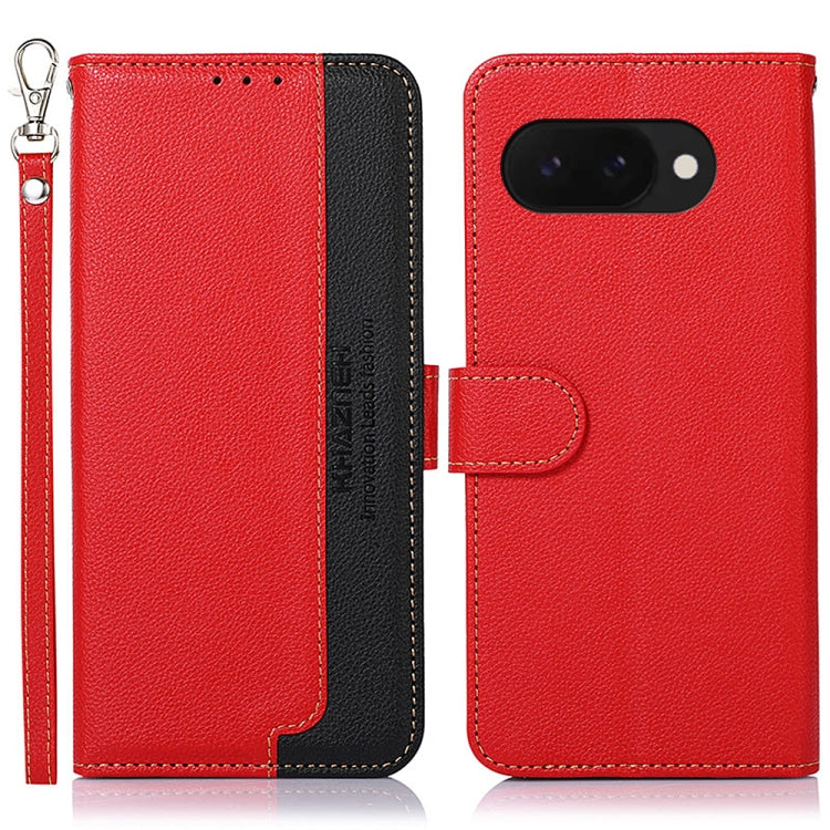 KHAZNEH Litchi Texture Leather RFID Phone Case, For Google Pixel 11 Pro XL, For Google Pixel 11 / 11 Pro, For Google Pixel 10a, For Google Pixel 10 Pro / 9 Pro, For Google Pixel 10 / 9, For Google Pixel 9a