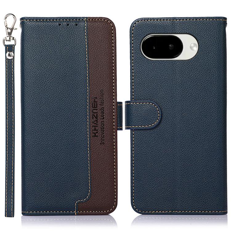 KHAZNEH Litchi Texture Leather RFID Phone Case, For Google Pixel 11 Pro XL, For Google Pixel 11 / 11 Pro, For Google Pixel 10a, For Google Pixel 10 Pro / 9 Pro, For Google Pixel 10 / 9, For Google Pixel 9a