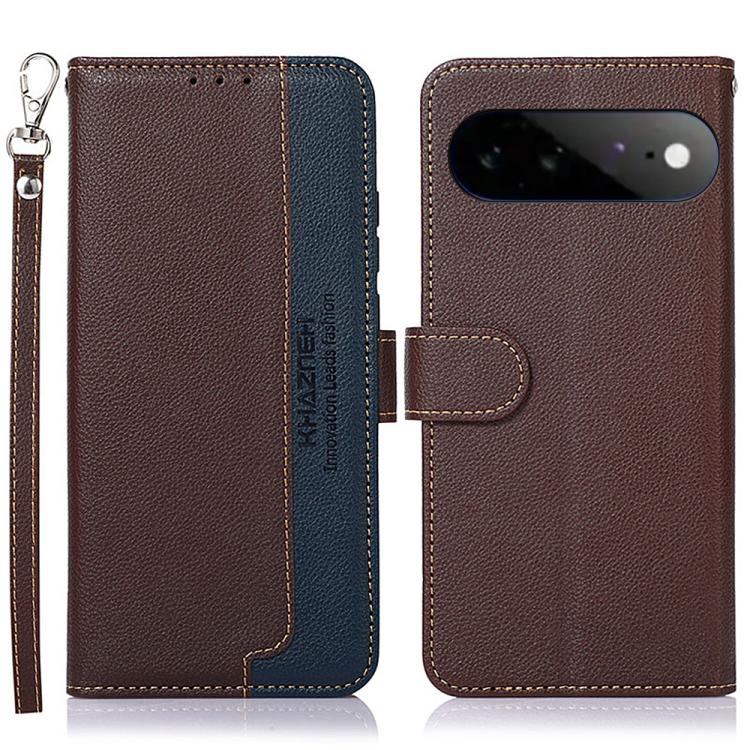 KHAZNEH Litchi Texture Leather RFID Phone Case, For Google Pixel 11 Pro XL, For Google Pixel 11 / 11 Pro, For Google Pixel 10a, For Google Pixel 10 Pro / 9 Pro, For Google Pixel 10 / 9, For Google Pixel 9a
