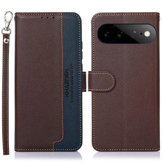 KHAZNEH Litchi Texture Leather RFID Phone Case, For Google Pixel 11 Pro XL, For Google Pixel 11 / 11 Pro, For Google Pixel 10a, For Google Pixel 10 Pro / 9 Pro, For Google Pixel 10 / 9, For Google Pixel 9a