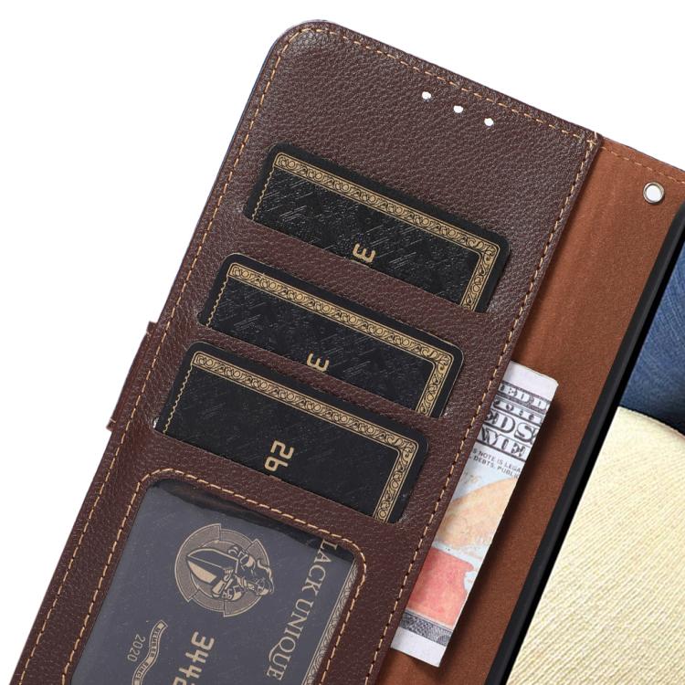 KHAZNEH Litchi Texture Leather RFID Phone Case, For Google Pixel 11 Pro XL, For Google Pixel 11 / 11 Pro, For Google Pixel 10a, For Google Pixel 10 Pro / 9 Pro, For Google Pixel 10 / 9, For Google Pixel 9a