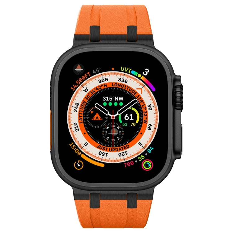 Stone Grain Liquid Silicone Watch Band, For Apple Watch SE 2023 44mm, For Apple Watch Ultra 2 49mm, For Apple Watch Series 9 45mm, For Apple Watch Ultra 49mm, For Apple Watch Series 8 45mm, For Apple Watch SE 2022 44mm, For Apple Watch Series 7 45mm   ...