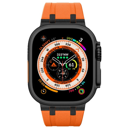 Stone Grain Liquid Silicone Watch Band, For Apple Watch SE 2023 44mm, For Apple Watch Ultra 2 49mm, For Apple Watch Series 9 45mm, For Apple Watch Ultra 49mm, For Apple Watch Series 8 45mm, For Apple Watch SE 2022 44mm, For Apple Watch Series 7 45mm   ...