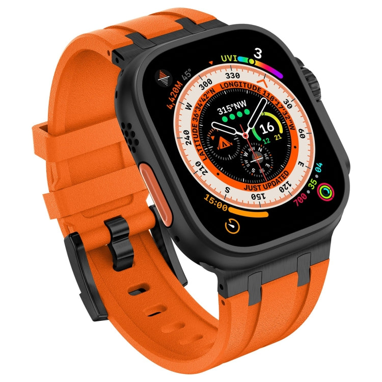 Stone Grain Liquid Silicone Watch Band, For Apple Watch SE 2023 44mm, For Apple Watch Ultra 2 49mm, For Apple Watch Series 9 45mm, For Apple Watch Ultra 49mm, For Apple Watch Series 8 45mm, For Apple Watch SE 2022 44mm, For Apple Watch Series 7 45mm   ...
