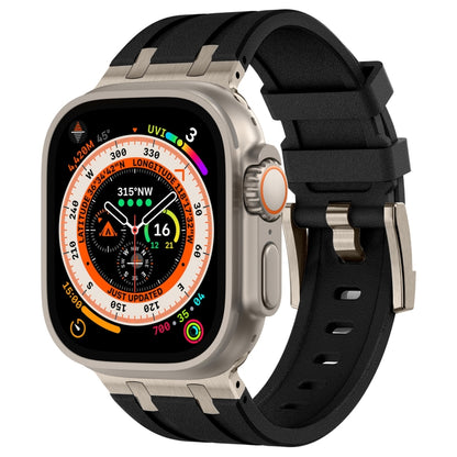 Stone Grain Liquid Silicone Watch Band, For Apple Watch SE 2023 44mm, For Apple Watch Ultra 2 49mm, For Apple Watch Series 9 45mm, For Apple Watch Ultra 49mm, For Apple Watch Series 8 45mm, For Apple Watch SE 2022 44mm, For Apple Watch Series 7 45mm   ...