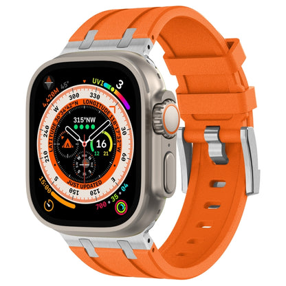 Stone Grain Liquid Silicone Watch Band, For Apple Watch SE 2023 44mm, For Apple Watch Ultra 2 49mm, For Apple Watch Series 9 45mm, For Apple Watch Ultra 49mm, For Apple Watch Series 8 45mm, For Apple Watch SE 2022 44mm, For Apple Watch Series 7 45mm   ...