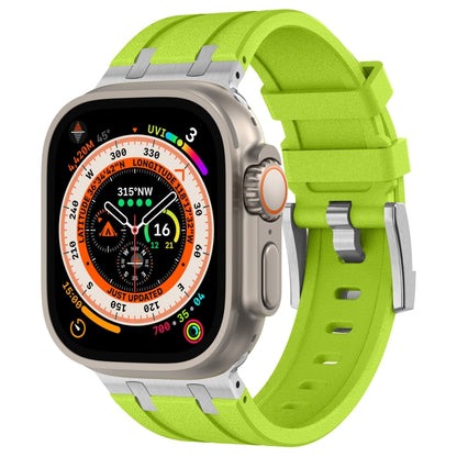 Stone Grain Liquid Silicone Watch Band, For Apple Watch SE 2023 44mm, For Apple Watch Ultra 2 49mm, For Apple Watch Series 9 45mm, For Apple Watch Ultra 49mm, For Apple Watch Series 8 45mm, For Apple Watch SE 2022 44mm, For Apple Watch Series 7 45mm   ...