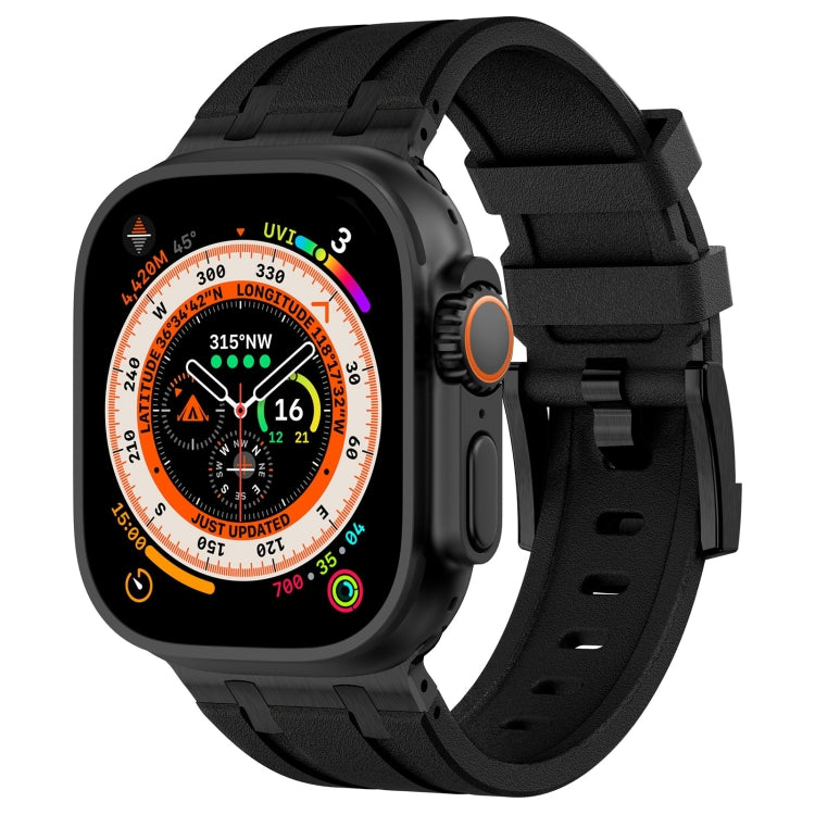 Stone Grain Liquid Silicone Watch Band, For Apple Watch SE 2023 44mm, For Apple Watch Ultra 2 49mm, For Apple Watch Series 9 45mm, For Apple Watch Ultra 49mm, For Apple Watch Series 8 45mm, For Apple Watch SE 2022 44mm, For Apple Watch Series 7 45mm   ...