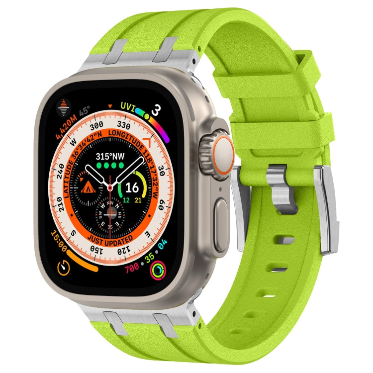 Stone Grain Liquid Silicone Watch Band, For Apple Watch SE 2023 44mm, For Apple Watch Ultra 2 49mm, For Apple Watch Series 9 45mm, For Apple Watch Ultra 49mm, For Apple Watch Series 8 45mm, For Apple Watch SE 2022 44mm, For Apple Watch Series 7 45mm   ...