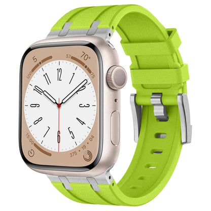 Stone Grain Liquid Silicone Watch Band, For Apple Watch SE 2023 44mm, For Apple Watch Ultra 2 49mm, For Apple Watch Series 9 45mm, For Apple Watch Ultra 49mm, For Apple Watch Series 8 45mm, For Apple Watch SE 2022 44mm, For Apple Watch Series 7 45mm   ...