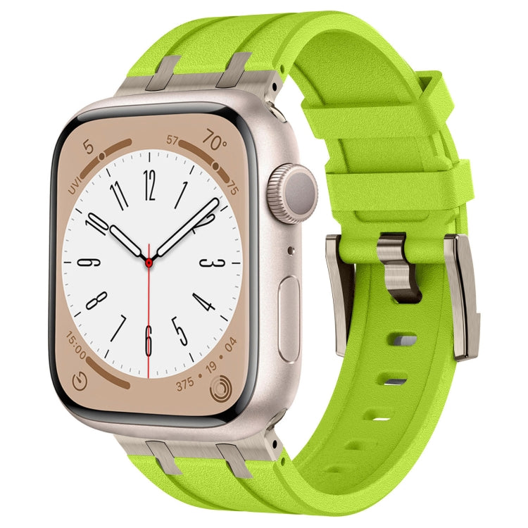 Stone Grain Liquid Silicone Watch Band, For Apple Watch SE 2023 44mm, For Apple Watch Ultra 2 49mm, For Apple Watch Series 9 45mm, For Apple Watch Ultra 49mm, For Apple Watch Series 8 45mm, For Apple Watch SE 2022 44mm, For Apple Watch Series 7 45mm   ...