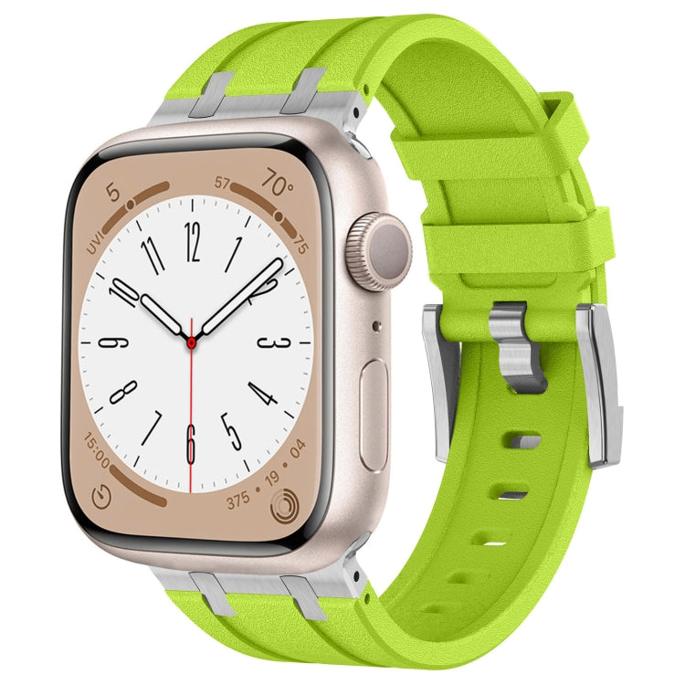 Stone Grain Liquid Silicone Watch Band, For Apple Watch SE 2023 44mm, For Apple Watch Ultra 2 49mm, For Apple Watch Series 9 45mm, For Apple Watch Ultra 49mm, For Apple Watch Series 8 45mm, For Apple Watch SE 2022 44mm, For Apple Watch Series 7 45mm   ...