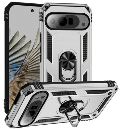 Shockproof TPU + PC Phone Case with Holder, For Google Pixel 11 Pro XL, For Google Pixel 11 / Pixel 11 Pro, For Google Pixel 10a, For Google Pixel 10 Pro XL, For Google Pixel 10 Pro, For Google Pixel 10, For Google Pixel 9a, For Google Pixel 9 Pro XL  ...