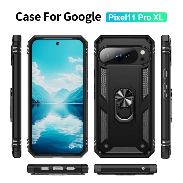 Shockproof TPU + PC Phone Case with Holder, For Google Pixel 11 Pro XL, For Google Pixel 11 / Pixel 11 Pro, For Google Pixel 10a, For Google Pixel 10 Pro XL, For Google Pixel 10 Pro, For Google Pixel 10, For Google Pixel 9a, For Google Pixel 9 Pro XL  ...