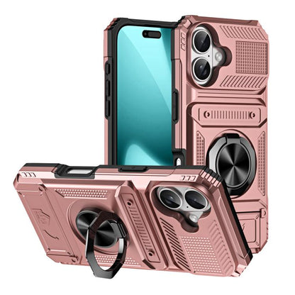TPU+PC Shockproof Card Phone Case with Metal Ring Holder, For iPhone 18 Pro / 17 Pro, For iPhone 18 Pro Max / 17 Pro Max, For iPhone 17, For iPhone 17 Air, For iPhone 16 Pro Max, For iPhone 16 Pro, For iPhone 16 Plus, For iPhone 16, For iPhone 15 Pro M...
