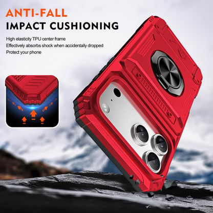 TPU+PC Shockproof Card Phone Case with Metal Ring Holder, For iPhone 18 Pro / 17 Pro, For iPhone 18 Pro Max / 17 Pro Max, For iPhone 17, For iPhone 17 Air, For iPhone 16 Pro Max, For iPhone 16 Pro, For iPhone 16 Plus, For iPhone 16, For iPhone 15 Pro M...