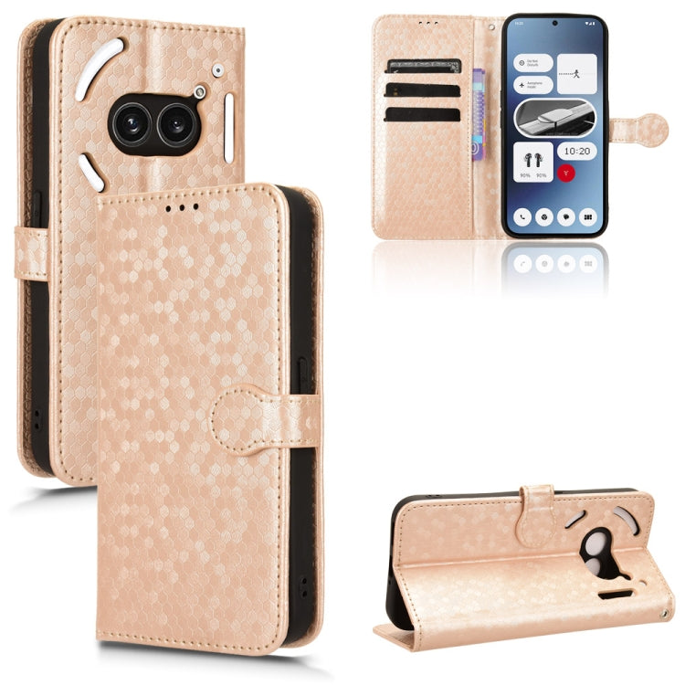 Honeycomb Dot Texture Leather Phone Case, For Nothing Phone 4a Pro, For Nothing Phone 4a, For Nothing Phone 3a Lite, For Nothing Phone 3, For Nothing Phone 3a, For Nothing Phone 3a Pro, For Nothing CMF Phone 1, For Nothing Phone 2a