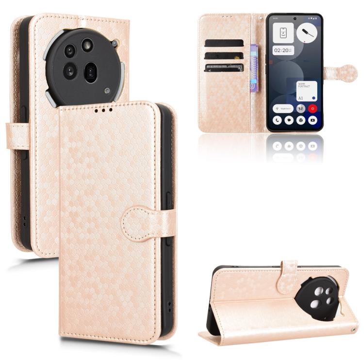 Honeycomb Dot Texture Leather Phone Case, For Nothing Phone 4a Pro, For Nothing Phone 4a, For Nothing Phone 3a Lite, For Nothing Phone 3, For Nothing Phone 3a, For Nothing Phone 3a Pro, For Nothing CMF Phone 1, For Nothing Phone 2a