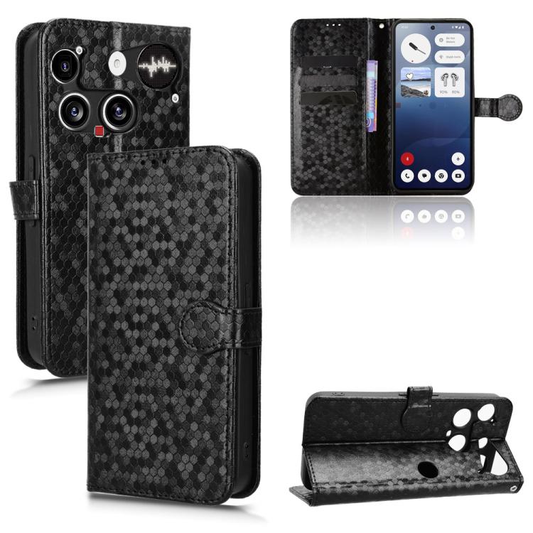 Honeycomb Dot Texture Leather Phone Case, For Nothing Phone 4a Pro, For Nothing Phone 4a, For Nothing Phone 3a Lite, For Nothing Phone 3, For Nothing Phone 3a, For Nothing Phone 3a Pro, For Nothing CMF Phone 1, For Nothing Phone 2a