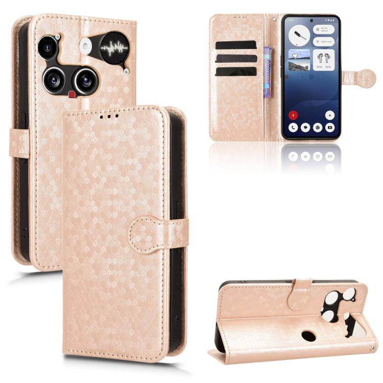 Honeycomb Dot Texture Leather Phone Case, For Nothing Phone 4a Pro, For Nothing Phone 4a, For Nothing Phone 3a Lite, For Nothing Phone 3, For Nothing Phone 3a, For Nothing Phone 3a Pro, For Nothing CMF Phone 1, For Nothing Phone 2a