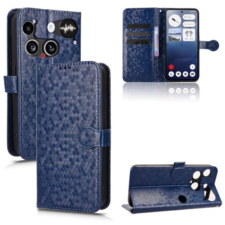 Honeycomb Dot Texture Leather Phone Case, For Nothing Phone 4a Pro, For Nothing Phone 4a, For Nothing Phone 3a Lite, For Nothing Phone 3, For Nothing Phone 3a, For Nothing Phone 3a Pro, For Nothing CMF Phone 1, For Nothing Phone 2a
