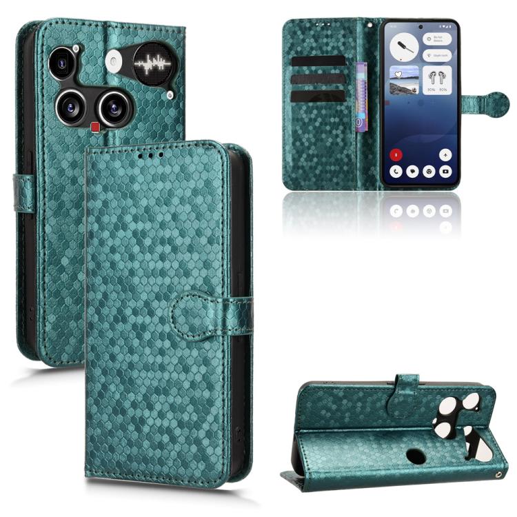 Honeycomb Dot Texture Leather Phone Case, For Nothing Phone 4a Pro, For Nothing Phone 4a, For Nothing Phone 3a Lite, For Nothing Phone 3, For Nothing Phone 3a, For Nothing Phone 3a Pro, For Nothing CMF Phone 1, For Nothing Phone 2a