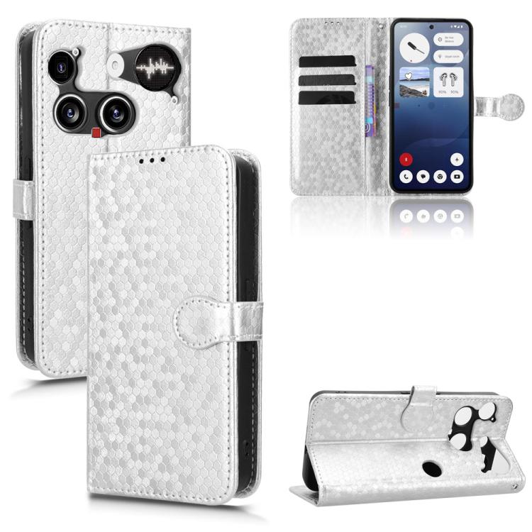 Honeycomb Dot Texture Leather Phone Case, For Nothing Phone 4a Pro, For Nothing Phone 4a, For Nothing Phone 3a Lite, For Nothing Phone 3, For Nothing Phone 3a, For Nothing Phone 3a Pro, For Nothing CMF Phone 1, For Nothing Phone 2a