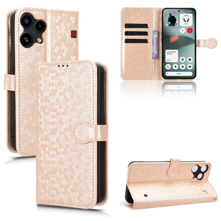 Honeycomb Dot Texture Leather Phone Case, For Nothing Phone 4a Pro, For Nothing Phone 4a, For Nothing Phone 3a Lite, For Nothing Phone 3, For Nothing Phone 3a, For Nothing Phone 3a Pro, For Nothing CMF Phone 1, For Nothing Phone 2a