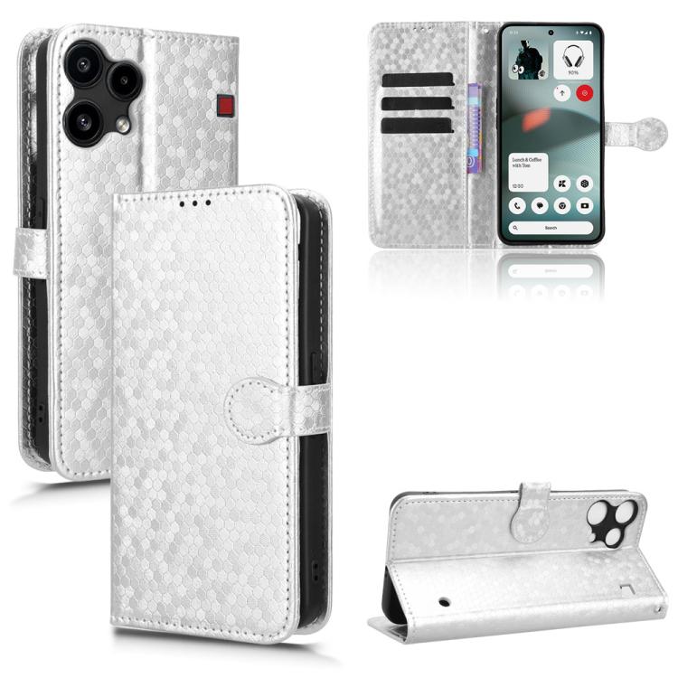Honeycomb Dot Texture Leather Phone Case, For Nothing Phone 4a Pro, For Nothing Phone 4a, For Nothing Phone 3a Lite, For Nothing Phone 3, For Nothing Phone 3a, For Nothing Phone 3a Pro, For Nothing CMF Phone 1, For Nothing Phone 2a