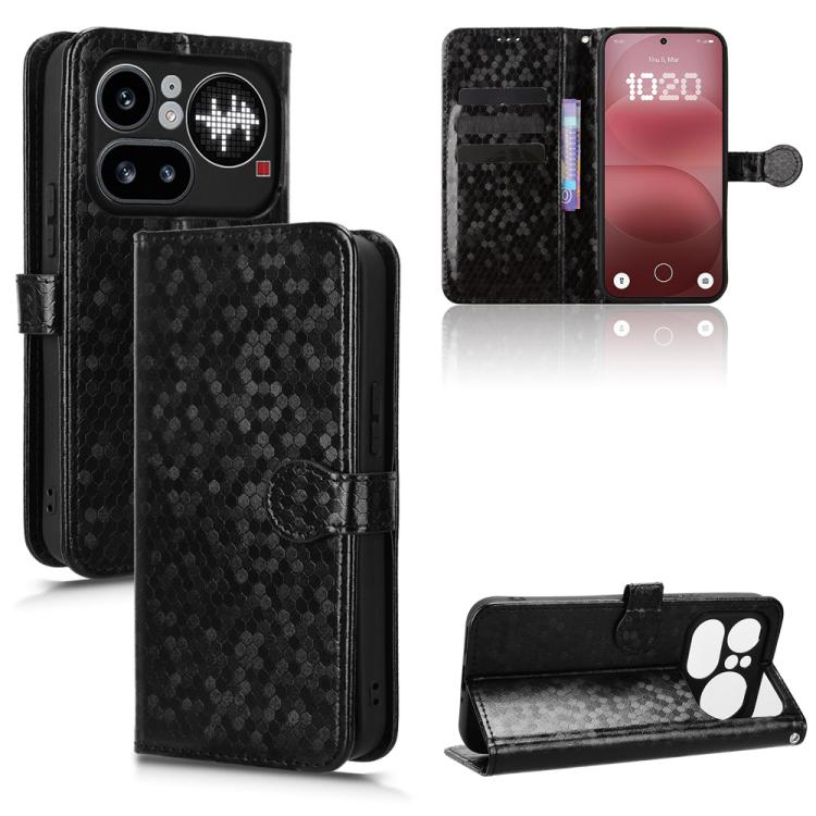 Honeycomb Dot Texture Leather Phone Case, For Nothing Phone 4a Pro, For Nothing Phone 4a, For Nothing Phone 3a Lite, For Nothing Phone 3, For Nothing Phone 3a, For Nothing Phone 3a Pro, For Nothing CMF Phone 1, For Nothing Phone 2a
