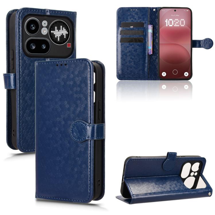 Honeycomb Dot Texture Leather Phone Case, For Nothing Phone 4a Pro, For Nothing Phone 4a, For Nothing Phone 3a Lite, For Nothing Phone 3, For Nothing Phone 3a, For Nothing Phone 3a Pro, For Nothing CMF Phone 1, For Nothing Phone 2a