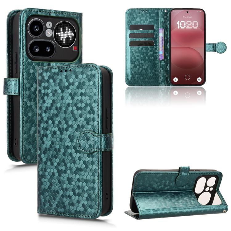 Honeycomb Dot Texture Leather Phone Case, For Nothing Phone 4a Pro, For Nothing Phone 4a, For Nothing Phone 3a Lite, For Nothing Phone 3, For Nothing Phone 3a, For Nothing Phone 3a Pro, For Nothing CMF Phone 1, For Nothing Phone 2a