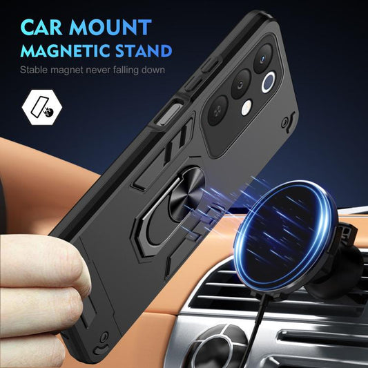 Shockproof Metal Ring Holder Phone Case, For Realme C85 5G / 15x 5G India, For Realme C75, For Realme 13 5G, For Realme 13 Pro / 13 Pro+, For Realme 12X, For Realme Narzo 70 Pro, For Realme 12 5G, For Realme 12 Pro, For Realme 12 Pro+, For Realme V50  ...