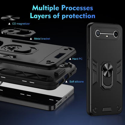 Shockproof Metal Ring Holder Phone Case, For Tecno Pova Slim 5G / Spark Slim 4G, For Tecno Pova 7 5G, For Tecno Pova 7 Ultra 5G, For Tecno Pova 7 4G, For Tecno Camon 40 Pro 4G, For Tecno Camon 40, For Tecno Camon 40 Pro 5G, For Tecno Camon 30S / 30S Pr...