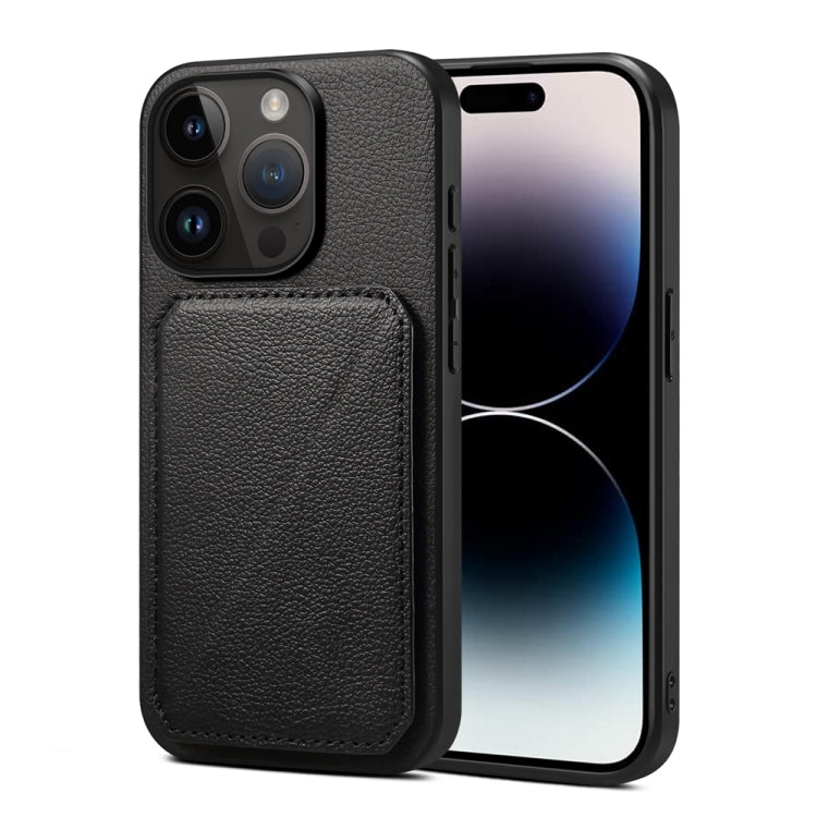 D04 Calf Texture Dual Card Slot Holder Phone Case