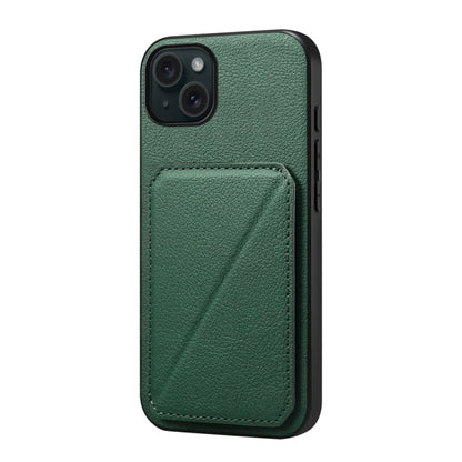 D04 Calf Texture Dual Card Slot Holder Phone Case