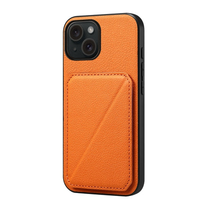 D04 Calf Texture Dual Card Slot Holder Phone Case