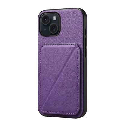 D04 Calf Texture Dual Card Slot Holder Phone Case
