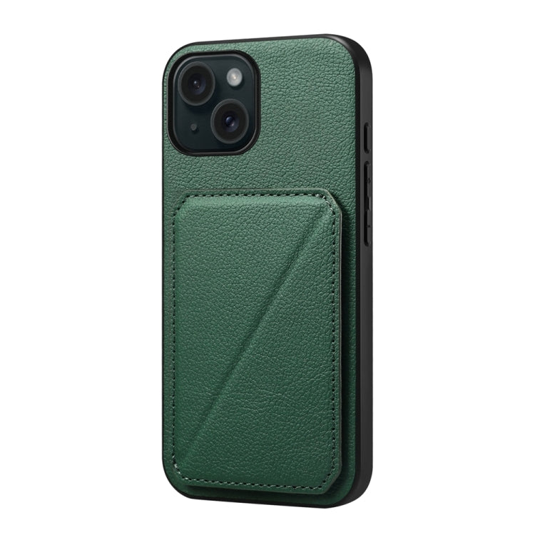 D04 Calf Texture Dual Card Slot Holder Phone Case