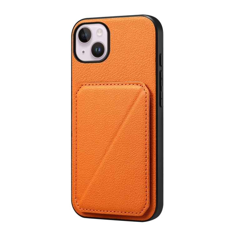 D04 Calf Texture Dual Card Slot Holder Phone Case