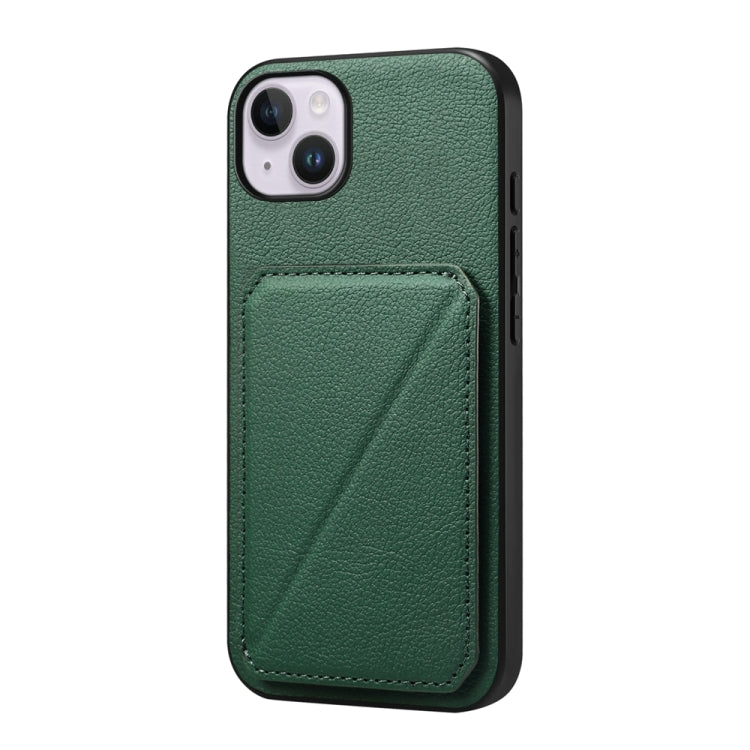 D04 Calf Texture Dual Card Slot Holder Phone Case